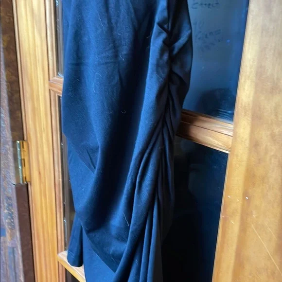 Susana Monaco Black Draped and Ruched Mini Dress, Size M - Picture 5 of 6